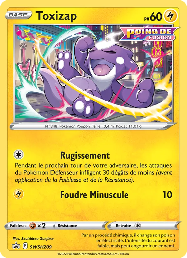 Carte Pokémon Toxizap SWSH209/307 de l'extension Promo SWSH