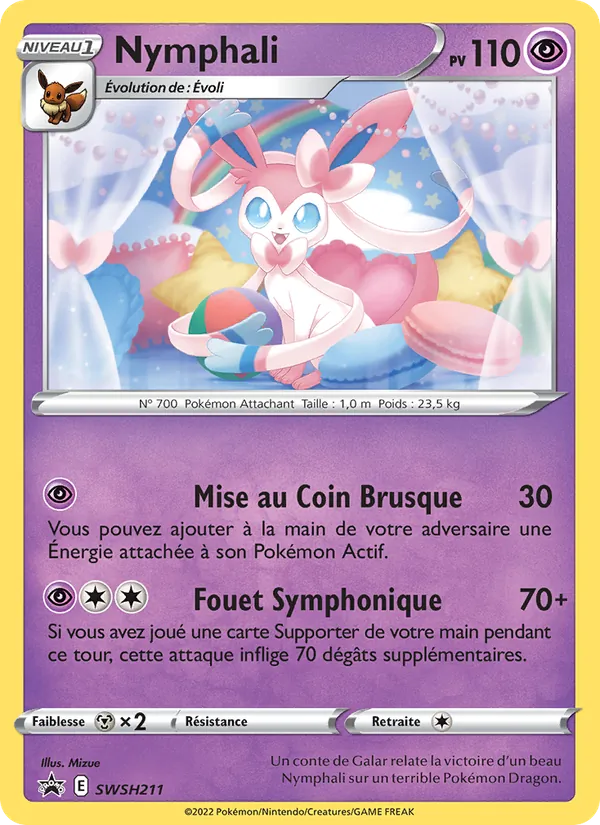 Carte Pokémon Nymphali SWSH211/307 de l'extension Promo SWSH