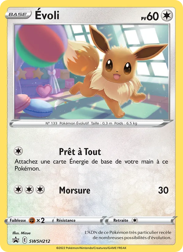 Carte Pokémon Évoli SWSH212/307 de l'extension Promo SWSH