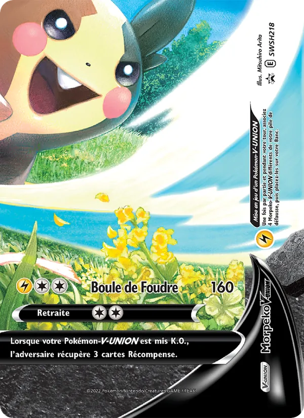 Carte Pokémon Morpeko V-UNION SWSH218/307 de l'extension Promo SWSH