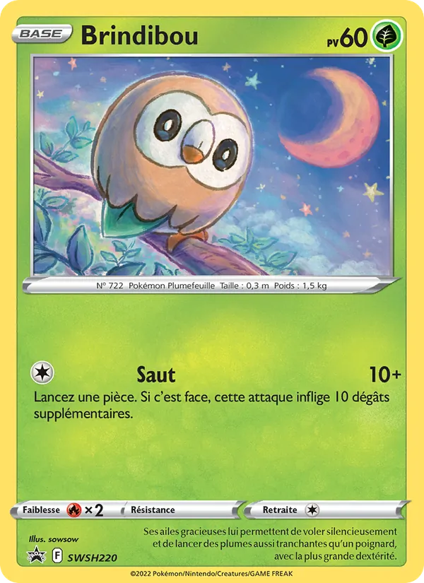 Carte Pokémon Brindibou SWSH220/307 de l'extension Promo SWSH