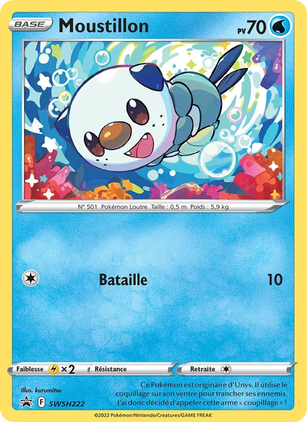 Carte Pokémon Moustillon SWSH222/307 de l'extension Promo SWSH