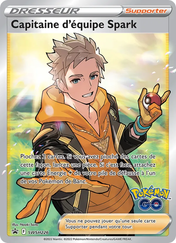 Carte Pokémon Capitaine d'équipe Spark SWSH226/307 de l'extension Promo SWSH