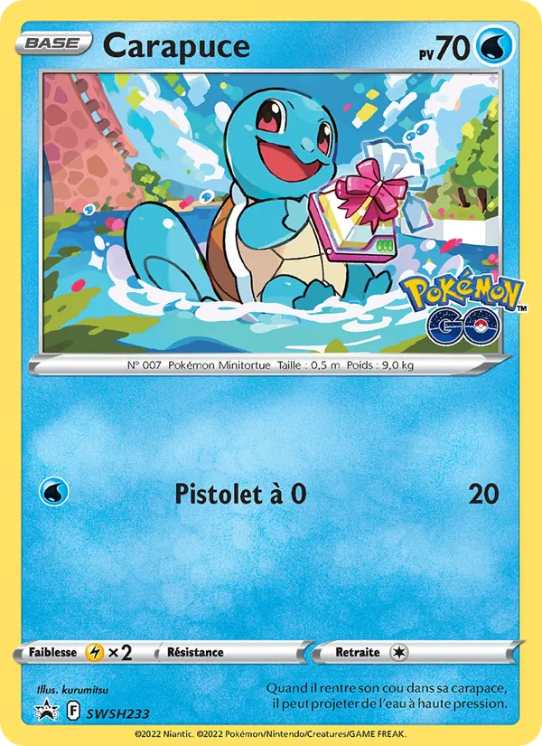 Carte Pokémon Carapuce SWSH233/307 de l'extension Promo SWSH