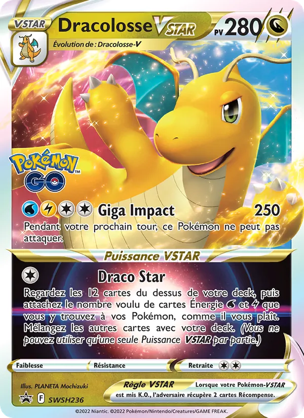 Carte Pokémon Dracolosse VSTAR SWSH236/307 de l'extension Promo SWSH