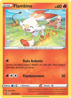 Carte Pokémon Flambino SWSH244 — Promo SWSH
