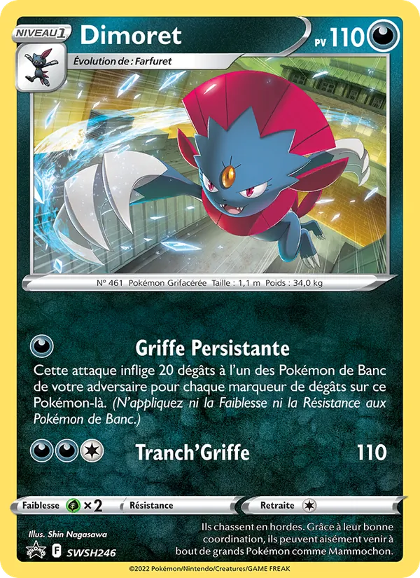 Carte Pokémon Dimoret SWSH246/307 de l'extension Promo SWSH