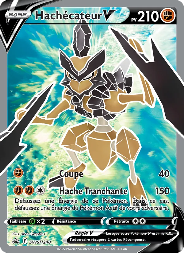 Carte Pokémon Hachécateur V SWSH248/307 de l'extension Promo SWSH