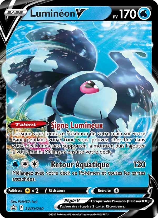 Carte Pokémon Luminéon V SWSH250/307 de l'extension Promo SWSH