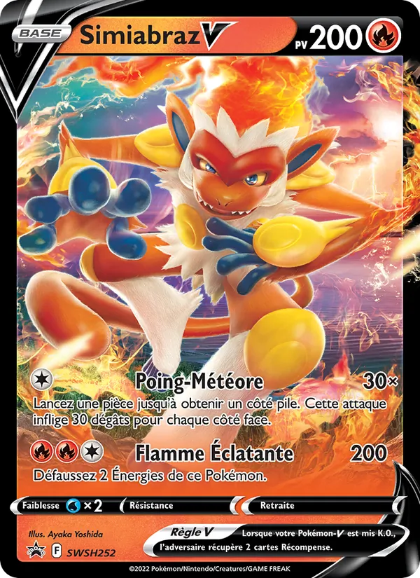 Carte Pokémon Simiabraz V SWSH252/307 de l'extension Promo SWSH