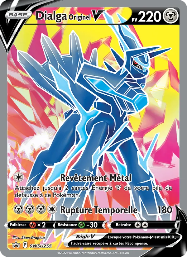 Carte Pokémon Dialga Originel V SWSH255/307 de l'extension Promo SWSH