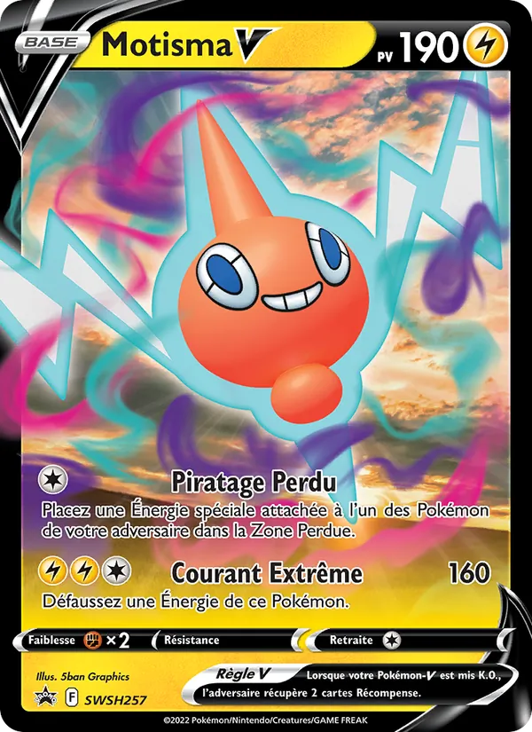 Carte Pokémon Motisma V SWSH257/307 de l'extension Promo SWSH
