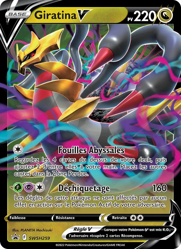 Carte Pokémon Giratina V SWSH259/307 de l'extension Promo SWSH