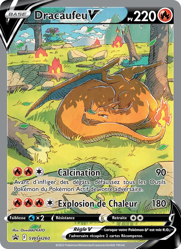 Carte Pokémon Dracaufeu V SWSH260/307 de l'extension Promo SWSH