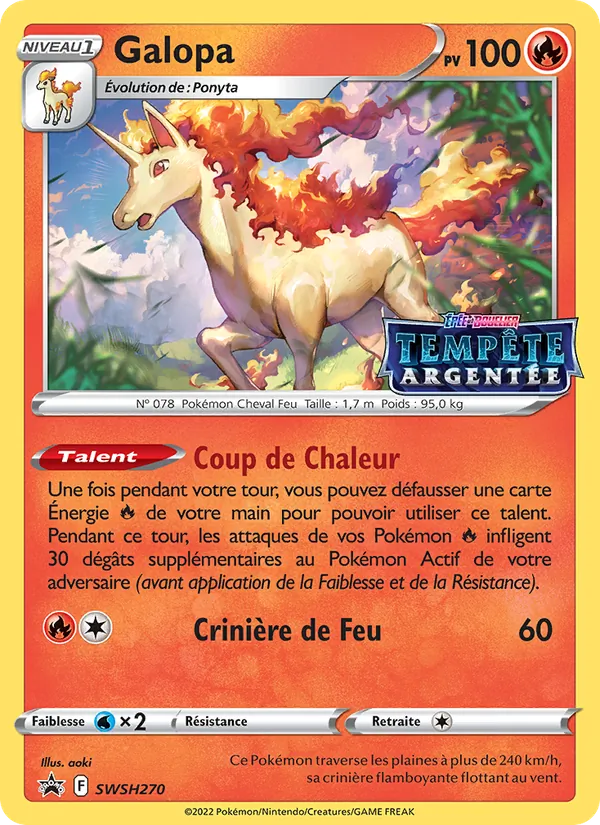 Carte Pokémon Galopa SWSH270/307 de l'extension Promo SWSH