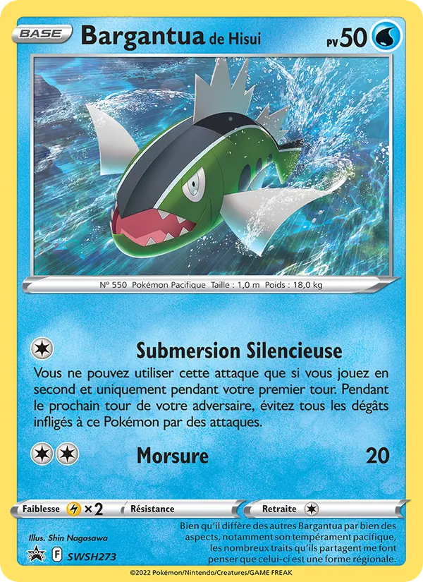 Carte Pokémon Bargantua de Hisui SWSH273/307 de l'extension Promo SWSH
