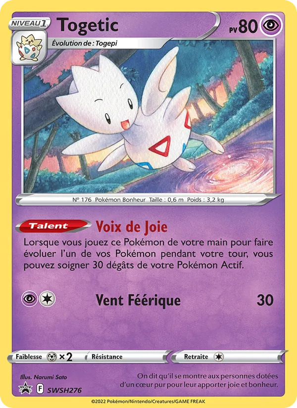 Carte Pokémon Togetic SWSH276/307 de l'extension Promo SWSH