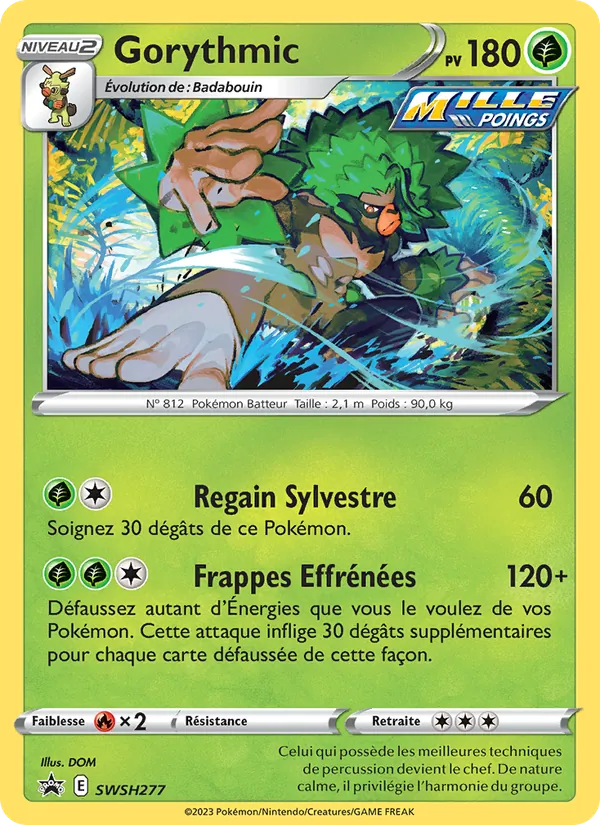 Carte Pokémon Gorythmic SWSH277/307 de l'extension Promo SWSH