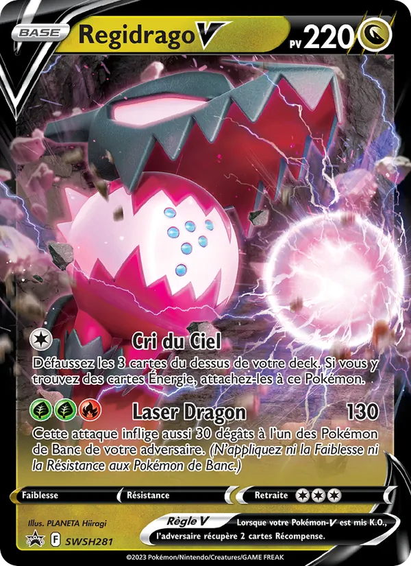 Carte Pokémon Regidrago V SWSH281/307 de l'extension Promo SWSH