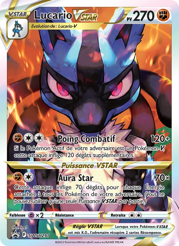 Carte Pokémon Lucario VSTAR SWSH291/307 de l'extension Promo SWSH