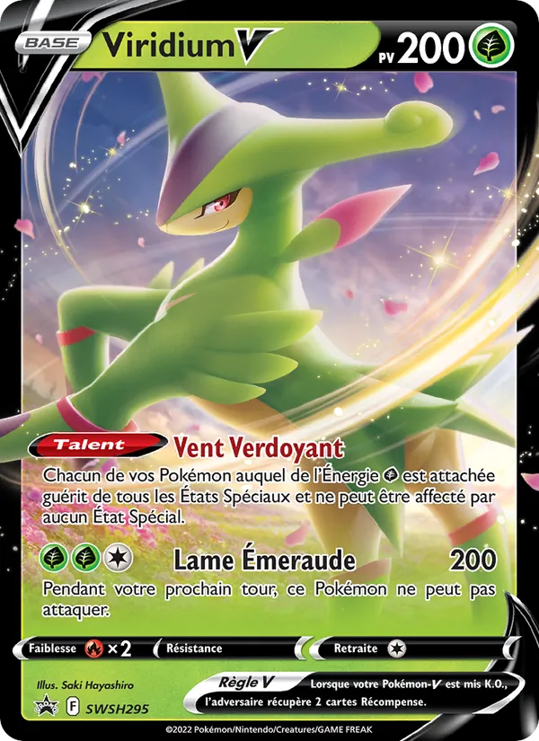 Carte Pokémon Viridium V SWSH295/307 de l'extension Promo SWSH