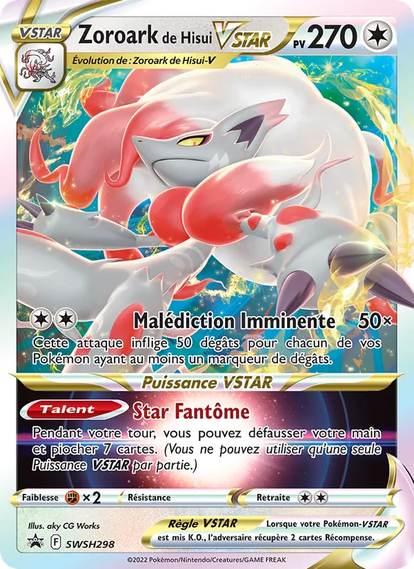 Carte Pokémon Zoroark de Hisui VSTAR SWSH298/307 de l'extension Promo SWSH