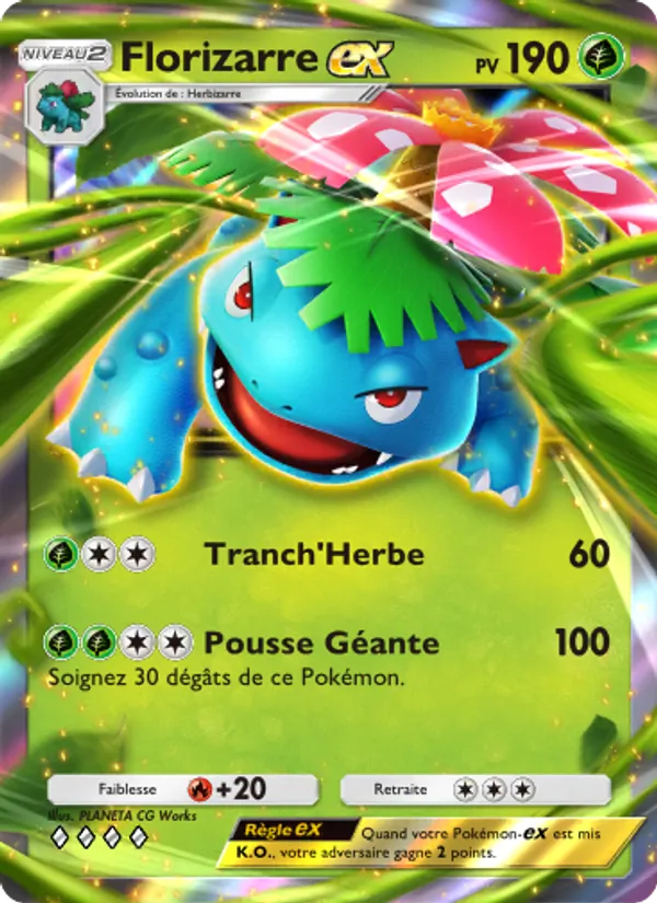 Carte Pokémon Florizarre-ex 004/226 de l'extension Puissance Génétique