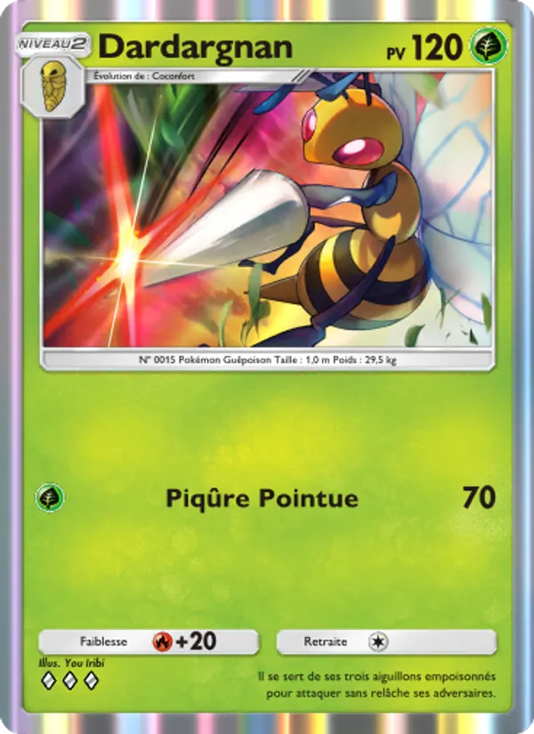Carte Pokémon Dardargnan 010/226 de l'extension Puissance Génétique