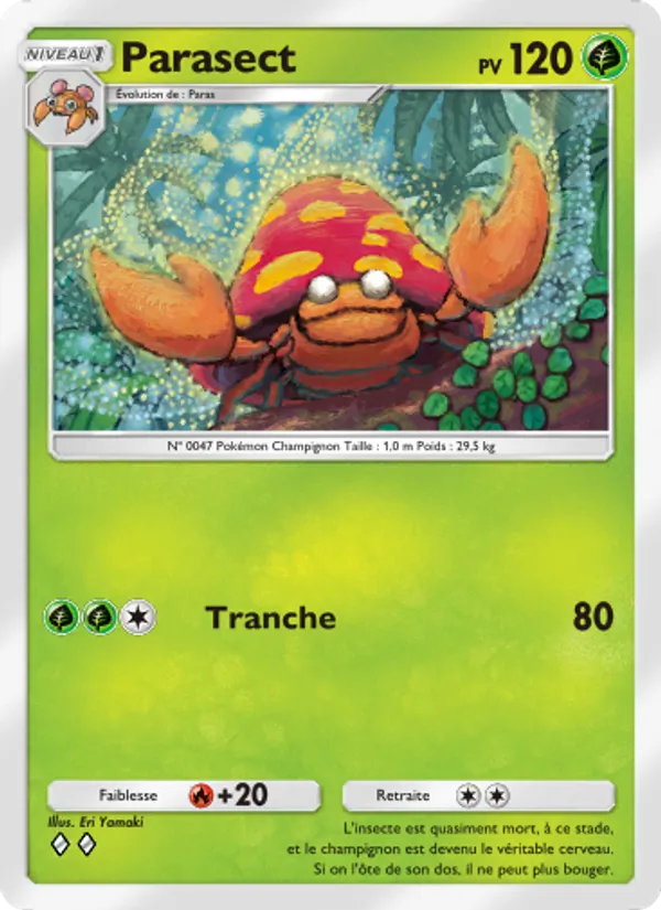 Carte Pokémon Parasect 015/226 de l'extension Puissance Génétique