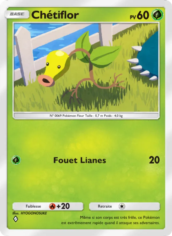 Carte Pokémon Chétiflor 018/226 de l'extension Puissance Génétique