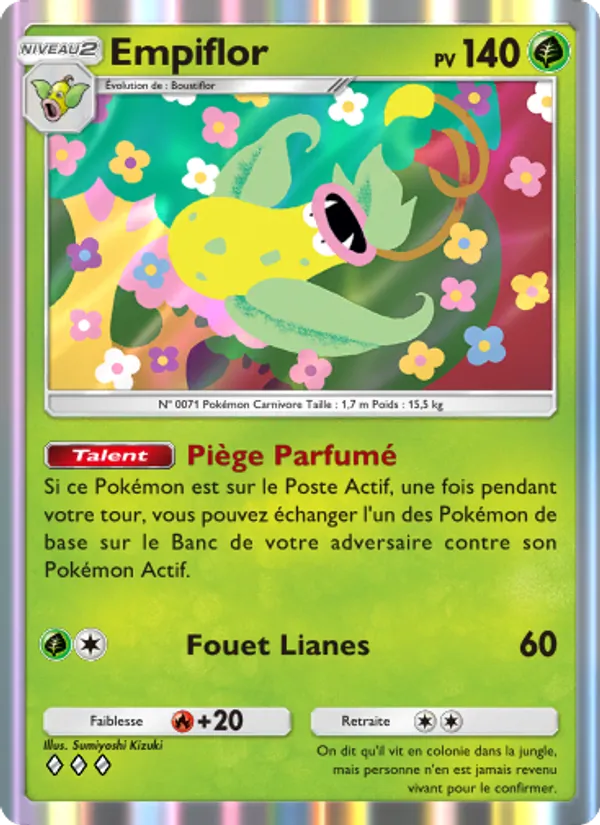 Carte Pokémon Empiflor 020/226 de l'extension Puissance Génétique