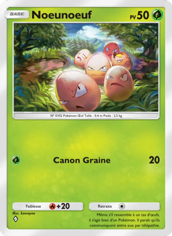 Carte Pokémon Noeunoeuf 021/226 de l'extension Puissance Génétique