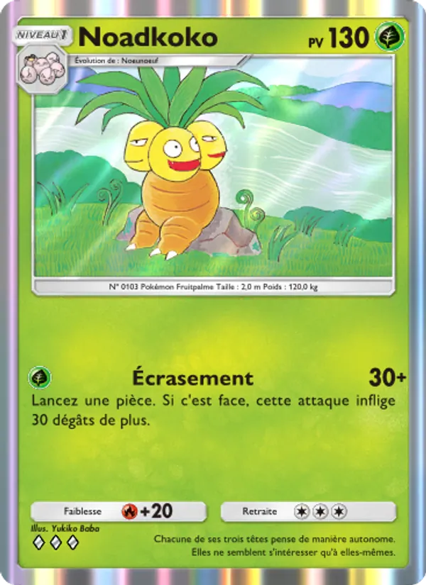 Carte Pokémon Noadkoko 022/226 de l'extension Puissance Génétique