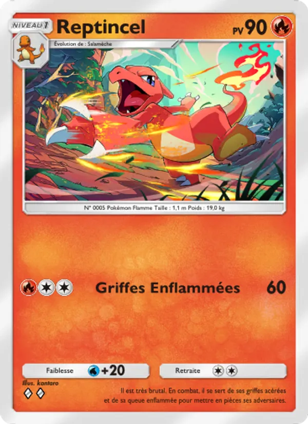 Carte Pokémon Reptincel 034/226 de l'extension Puissance Génétique