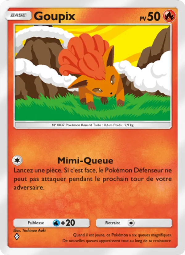 Carte Pokémon Goupix 037/226 de l'extension Puissance Génétique