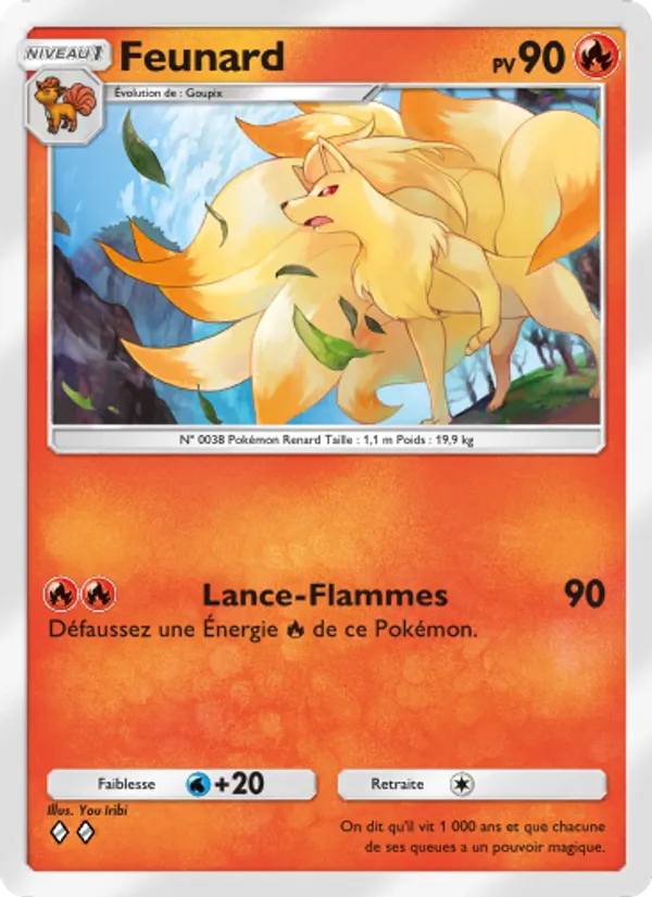 Carte Pokémon Feunard 038/226 de l'extension Puissance Génétique