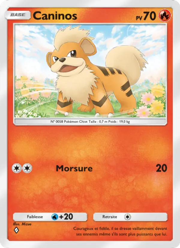 Carte Pokémon Caninos 039/226 de l'extension Puissance Génétique