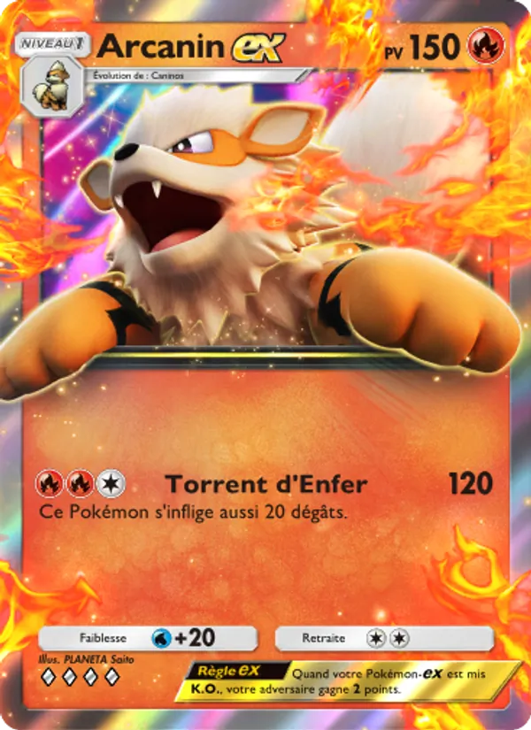 Carte Pokémon Arcanin-ex 041/226 de l'extension Puissance Génétique