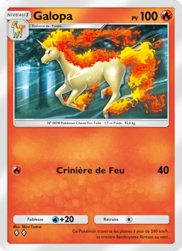 Carte Pokémon Galopa 043/226 de l'extension Puissance Génétique