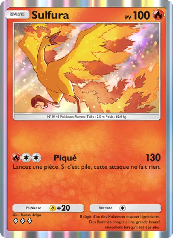 Carte Pokémon Sulfura 046/226 de l'extension Puissance Génétique