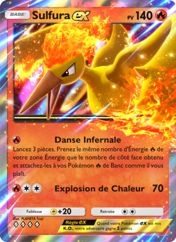 Carte Pokémon Sulfura-ex 047/226 de l'extension Puissance Génétique
