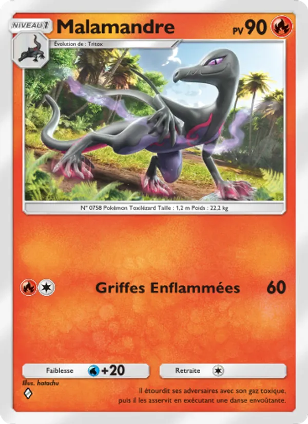 Carte Pokémon Malamandre 050/226 de l'extension Puissance Génétique