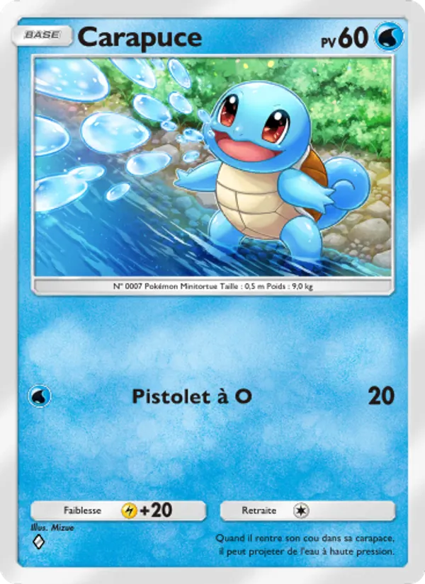 Carte Pokémon Carapuce 053/226 de l'extension Puissance Génétique