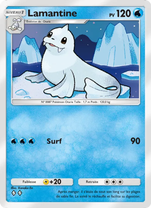 Carte Pokémon Lamantine 065/226 de l'extension Puissance Génétique