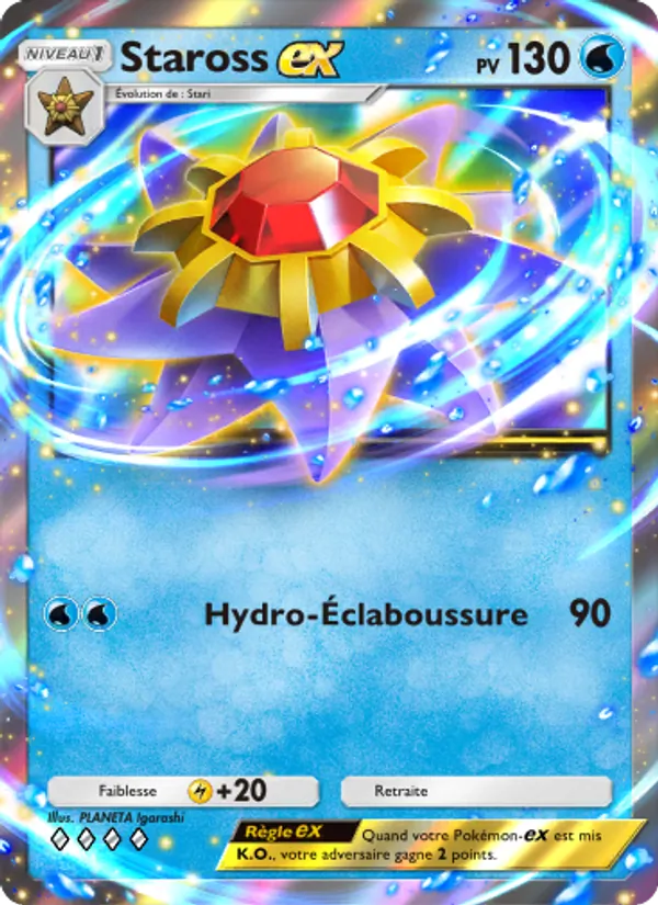 Carte Pokémon Staross-ex 076/226 de l'extension Puissance Génétique