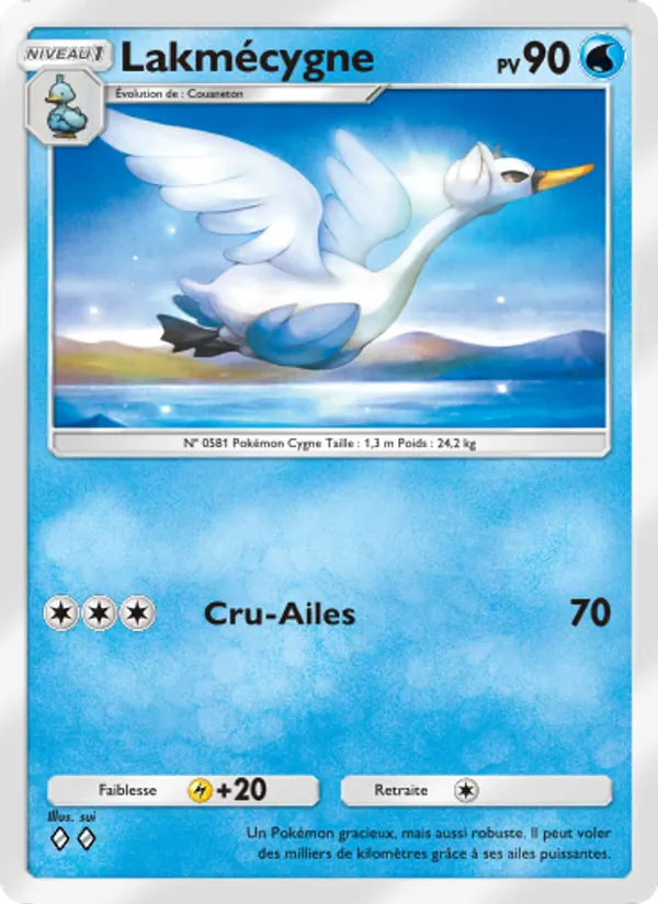 Carte Pokémon Lakmécygne 086/226 de l'extension Puissance Génétique