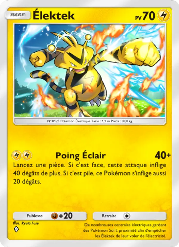 Carte Pokémon Élektek 101/226 de l'extension Puissance Génétique