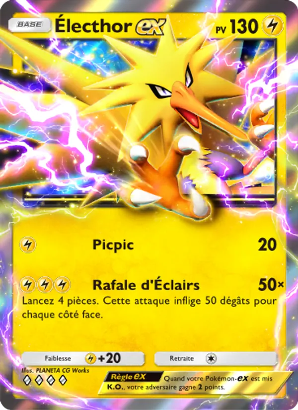 Carte Pokémon Électhor-ex 104/226 de l'extension Puissance Génétique