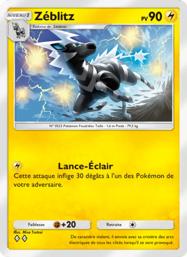 Carte Pokémon Zéblitz 106/226 de l'extension Puissance Génétique