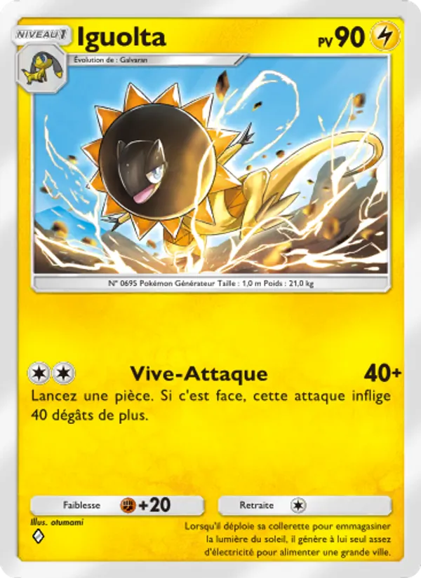 Carte Pokémon Iguolta 111/226 de l'extension Puissance Génétique